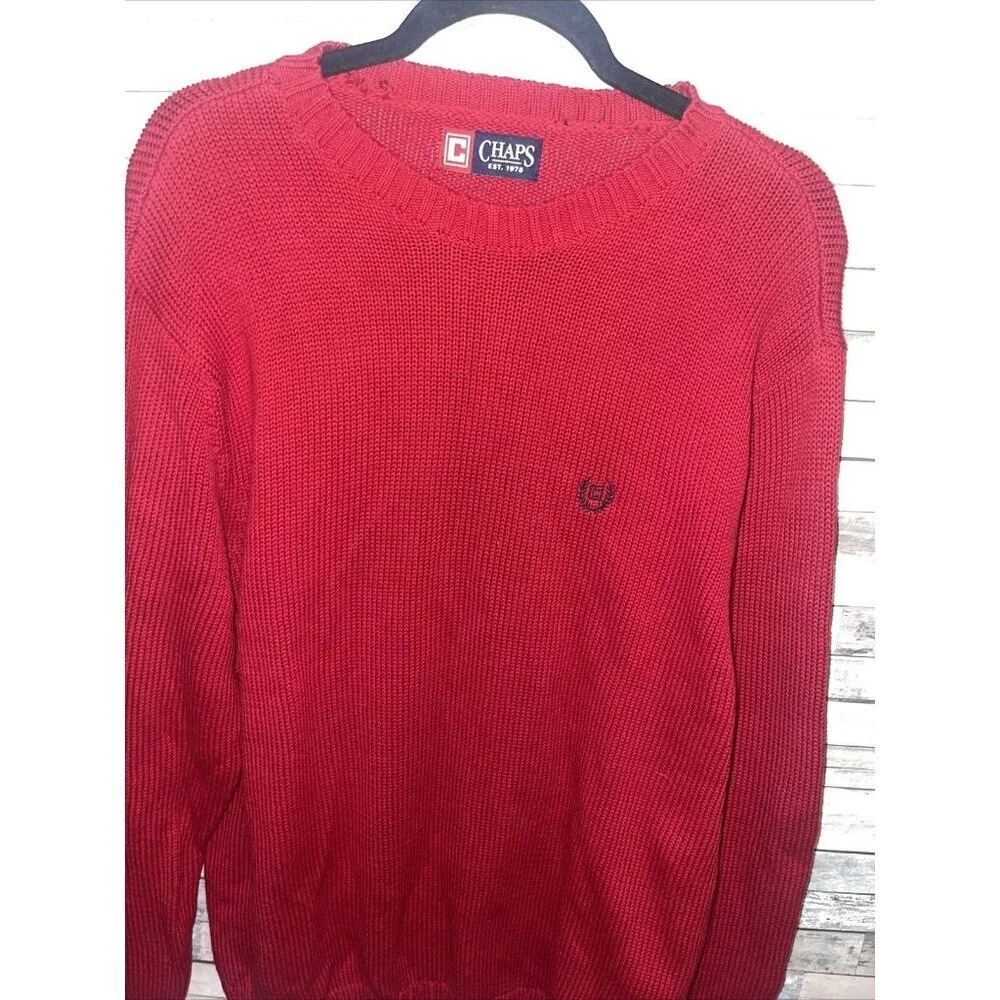 Chaps knitted sweater red Men’s size large